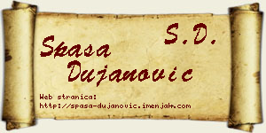 Spasa Dujanović vizit kartica